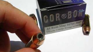 44 Magnum  CorBon 165 Gr JHP  Ammo Test [upl. by Tamqrah239]