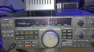 Taking out the Kenwood R5000 Vintage receiver for a spin Radio Nacional do Amazona 11780 Shortwave [upl. by Misti]