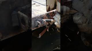 MIG WELDING TRUCK TRAILER TO FIX BROKEN HOLDER MAG  GMAW WELDING PROCESS [upl. by Bondy]