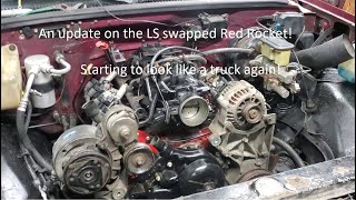 Part 3 Update on the DIY LS swapped Red Rocket GMT400 K1500 LS swap [upl. by Bum]