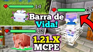 🟡 BARRA de VIDA en MOBS para MCPE 121X  Barra de Vida en Minecraft Bedrock 121 [upl. by Calvo]