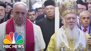 Pope Francis Patriarch Bartholomew Unite Against ISIS  NBC News [upl. by Moraj520]