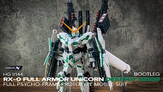 Full Armor Unicorn Gundam  HG 1144  Bootleg  ASMR Build  Kho Vũ Khí Di Động [upl. by Aholah]