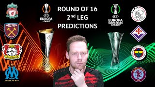 My Europa League and Europa Conference League Round of 16 2nd Leg Predictions [upl. by Janenna]