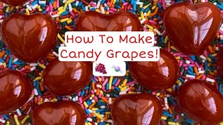 How To Make Candy Grapes 🍇 🍬 Easiest Tutorial No Corn Syrup candy how diy viral ￼ ￼ [upl. by Verina]