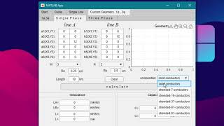 MATLAB App Designer  Inductance and Capacitance Calculations of OHTLs [upl. by Ardnuek]