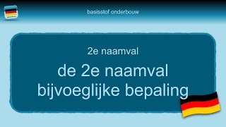 Bijles Duits grammatica 32 2e naamval bijvoeglijke bepaling [upl. by Elburt]