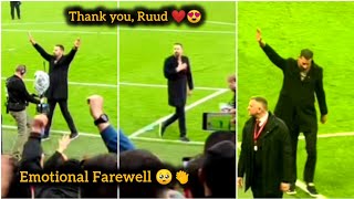 Ruud Van Nistelrooy bids farewell after Man United 30 Leicester City ❤️👏 [upl. by Hiltner]