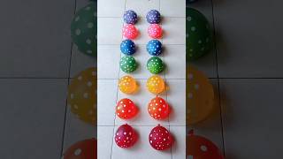 Popping 14 Polkadot Water Color Balloons Reverse Video Asmr [upl. by Fennelly756]