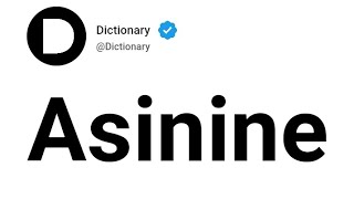 Asinine Meaning In English [upl. by Poucher112]