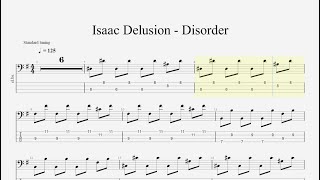 Isaac Delusion  Disorder Bass Tabs [upl. by Liamsi]