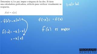 COMPROBAR si una FUNCIÓN es PAR o IMPAR  6 EJERCICIOS RESUELTOS [upl. by Gaynor]