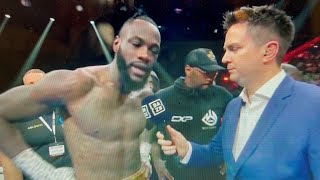 DEONTAY WILDER POST FIGHT INTERVIEW REACTS TO LOSING TO JOSEPH PARKER BY UD [upl. by Eidahs]