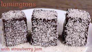 Lamington recipe with jam [upl. by Gretta]