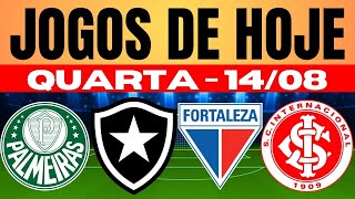 JOGOS DE HOJE  TAÇA LIBERTADORES 2024 I QUARTAFEIRA 14082024  JOGOS DE HOJE [upl. by Nnhoj778]