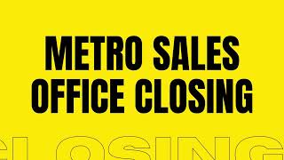 Metro sales office to close permanently on June 30 [upl. by Nnylakcaj]