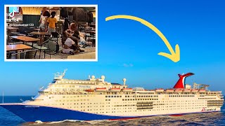 Fight on Carnival Cruise Sends Chairs Flying Hurricane Diversion [upl. by Washburn928]