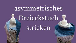 asymmetrisches Dreieckstuch aus der Merino Big stricken  Strickset Wolle und Anleitung [upl. by Hamirak]