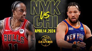 New York Knicks vs Chicago Bulls Full Game Highlights  April 14 2024  FreeDawkins [upl. by Reg]