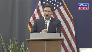 LIVE Florida Gov DeSantis Delivers Remarks at Fundraising Event in Cedar Rapids Iowa [upl. by Ellenet738]