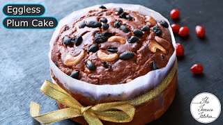 Christmas Special Eggless Plum Cake Recipe without Oven  Easy Plum Cake Recipe The Terrace Kitchen [upl. by Anal]