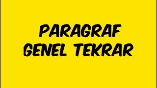 Paragraf “GENEL TEKRAR” [upl. by Annehsat]