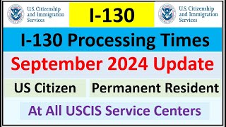 I130 Processing Time September 2024  Spouse Parent Children amp Sibling  All USCIS Service Centers [upl. by Hourigan21]