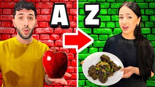 Eating in Alphabetical Order for 24 HOURS A to Z Food Challenge [upl. by Llyrat]