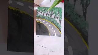 how to draw the road in forest  art  landscape painting lidiya [upl. by Leerzej]