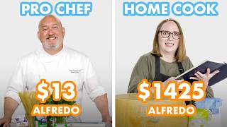 1425 vs 13 Fettuccine Alfredo Pro Chef amp Home Cook Swap Ingredients  Epicurious [upl. by Sharona]