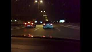 BMW 535d vs Clio 197 rolling start 50180kmh [upl. by Ayisan6]