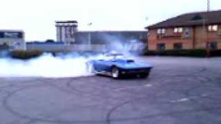 1000 HP Corvette burnout in car park [upl. by Raquela]