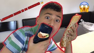 TÜRKISCHE PIZZA LAHMACUN ESSEN in 90 SEKUNDEN KOTZGEFAHR 😱 [upl. by Fauver297]