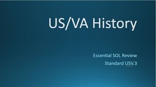 USVA History  SOL Review  Standard 3  British Colonial Regions [upl. by Horlacher824]