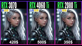 RTX 4060 Ti vs RTX 3070 vs RTX 2080 Ti  tested at 10 games [upl. by Ande787]