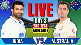 India vs Australia 2nd Test Day 3  IND vs AUS Live Match  Live Cricket Match Today  IND vs AUS [upl. by Oznola]