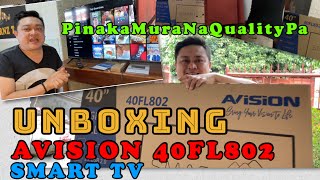 UNBOXING  AVISION 40FL802 SMART TV via LAZADA Part 1 Budget Friendly Ngunit Best Quality [upl. by Irroc]