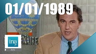 20h Antenne 2 du 1er janvier 1989  Lannée révolutionnaire  Archive INA [upl. by Natsrik]