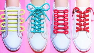 35 Ways to tie your shoelaces How to tie shoelaces shoes lace styles shoelace shorts viral [upl. by Irtimed237]