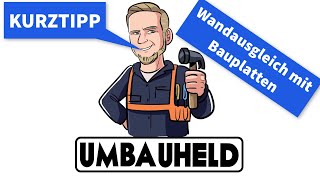 Wand Ausgleich mit Wediplatten Kurztipp [upl. by Naujak]