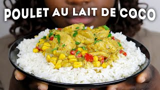 POULET AU LAIT DE COCO Façon Amérique Latine MAÏS et POIVRONS ROUGES [upl. by Odlaniger]