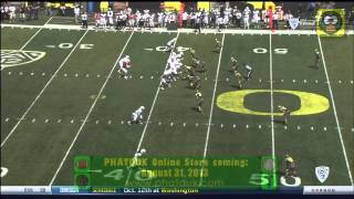 2013 Oregon Spring Game Jeff Lockie Highlights [upl. by Sherburn32]