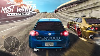 RECUPEREI O GOLF DO SONNY PRA ENFRENTAR O TAZ NFS MOST WANTED REMASTERED 2024  DUBLADO PTBR MOD [upl. by Noeht]