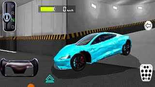 Tesla Roadster Car in Parking Centre 3D Car Driving Games Simulator Android Gameplay 36 [upl. by Samled]