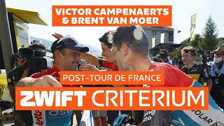 Zwift Criterium with Victor Campenaerts amp Brent Van Moer [upl. by Bil]