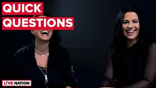 Evanescence amp Within Temptation Amy Lee amp Sharon den Adel  Quick Questions [upl. by Candy]