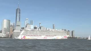 Norwegian Joy departing from NYC on June 16 2024 [upl. by Festatus637]