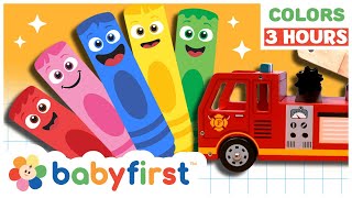 Toddler Learning Video  COLOR CREW  Songs Magic amp Much more  3 Hours Compilation  BabyFirst TV [upl. by Ogata]