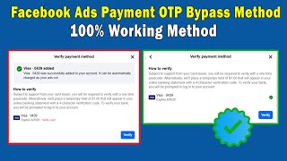 Facebook Ads  Payment Method VERIFY Solution  OTP Bypass Method [upl. by Terri741]