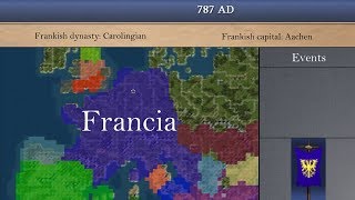 History of the Franks in Civilization IV Every Year [upl. by Nwahsat]